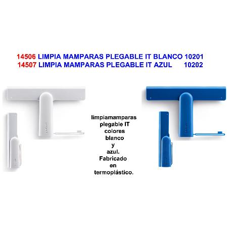 LIMPIA MAMPARAS PLEGABLE IT BLANCO 10201 (CAJA 12 UNIDADES)