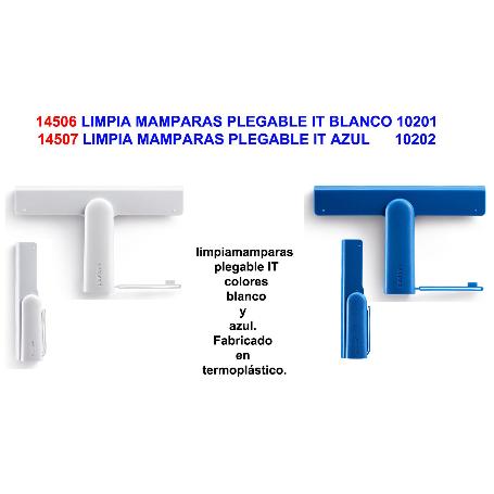 LIMPIA MAMPARAS PLEGABLE IT AZUL 10202 (CAJA 12 UNIDADES)
