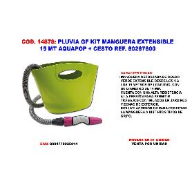 PLUVIA GF KIT MANGUERA EXTENSIBLE 15 MT AQUAPOP + CESTO 80287600