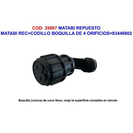 MATABI REC CODILLO BOQUILLA DE 4 ORIFICIOS 83446801