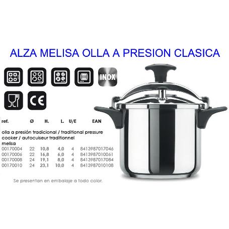 ALZA MELISA OLLA EXPRES TRADICIONAL CLASICA 10 LITROS 00170010