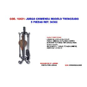 JUEGO CHIMENEA MODELO TRENCEADO 5 PIEZAS 36302