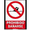 NORMALUZ SEÑAL LUMINISCENTE PROHIBIDO BAÑARSE  21X30 RD40037