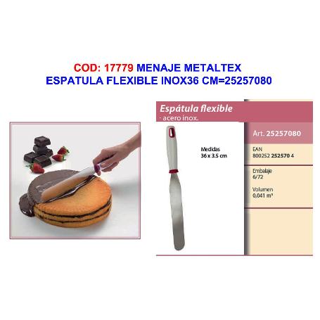 MENAJE METALTEX ESPATULA FLEXIBLE INOX36 CM 25257080