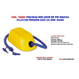 PISCINAS INFLADOR DE PIE HINCHA 21X12 CM PRESION 2000 CC 62065