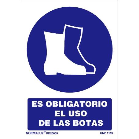 NORMALUZ SEÑAL LUMINISCENTE OBLIGATORIO USO BOTAS21X30 RD20005