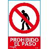 NORMALUZ SEÑAL LUMINISCENTE PROHIBIDO EL PASO 21X30 RD40002