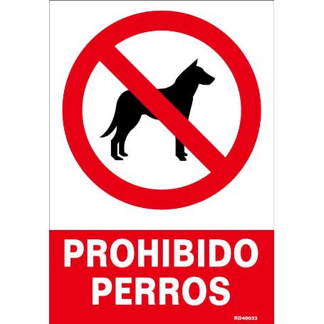 NORMALUZ SEÑAL LUMINISCENTE PROHIBIDO PERROS 21X30 RD40033