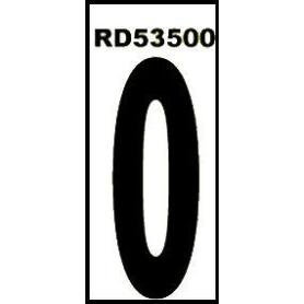 NORMALUZ NUMERO ADHESIVO  0   4.6X14 PVC GLASSPACK 0,4 RD53500