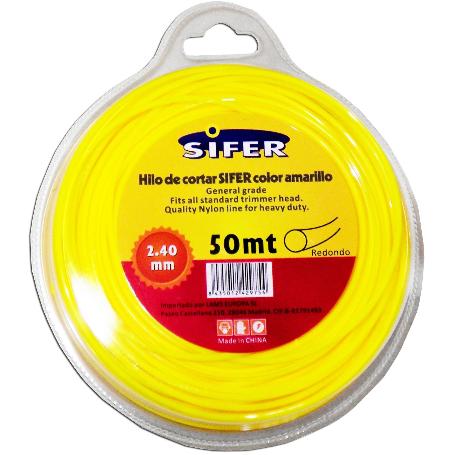 SIFER HILO DESBROZADORA AMARILLO REDONDO 2.40 MMX 50 MT 48222004