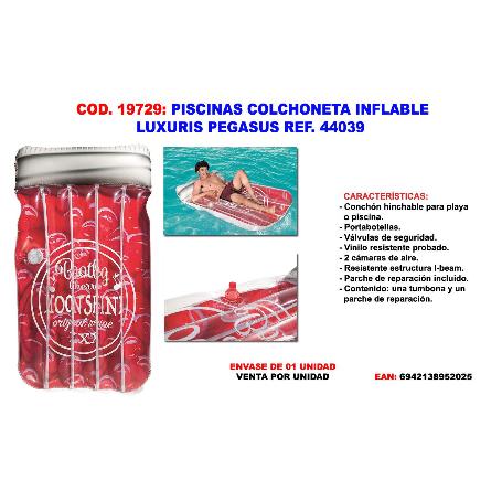 PISCINAS COLCHONETA INFLABLE  MOONSHINE 190X114 CM   44039