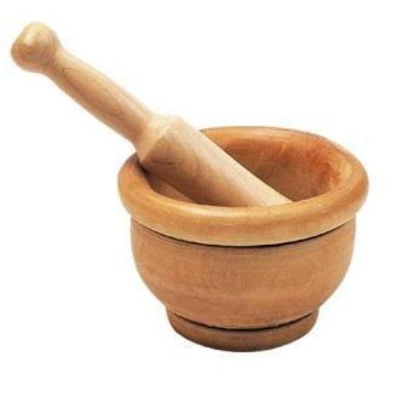 MENAJE METALTEX MORTERO MADERA CON MAZA 16 CMS 738311100
