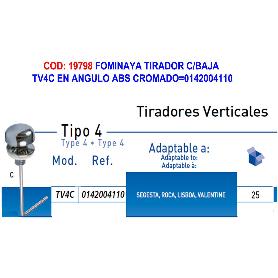 FOMINAYA TIRADOR C-BAJA TV4C EN ANGULO ABS CROMADO 0142004110