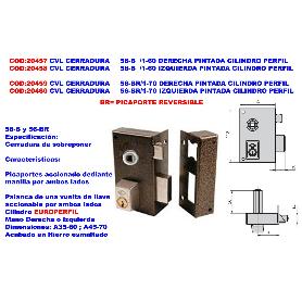 CVL CERRADURA     56-B  -1-60 DERECHA PINTADA CILINDRO PERFIL