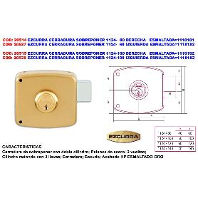 EZCURRA CERRADURA SOBREPONER 1124-  80 DERECHA ESMALTADA 1118181