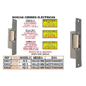 DORCAS CIERRE ELECT.FUNCION NORMAL N-S+PLACA 160X25 30001(S3115)