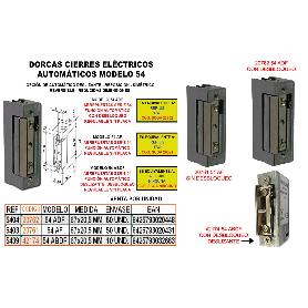 DORCAS CIERRE ELECT.AUTOM. 54-ADF+DESBLOQ+REG.S-PLACA S-5404-B2