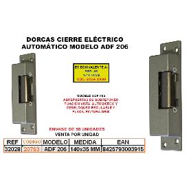 DORCAS CIERRE ELECT.AUTOM. ADF-206+DESBLOQ+REGULABLE+PLACA 32028