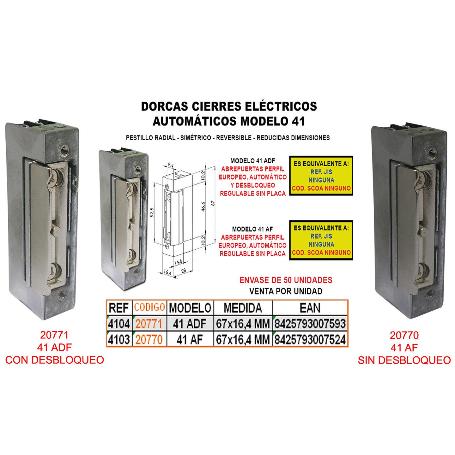 DORCAS CIERRE ELECT.AUTOM. 41-ADF-PERF.EURP.+DESB+REG S-4104-2A1