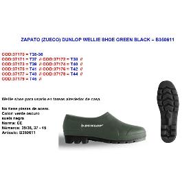 ZAPATO (ZUECO) DUNLOP WELLIE SHOE Nº35-36 GREEN-BLACK B350611