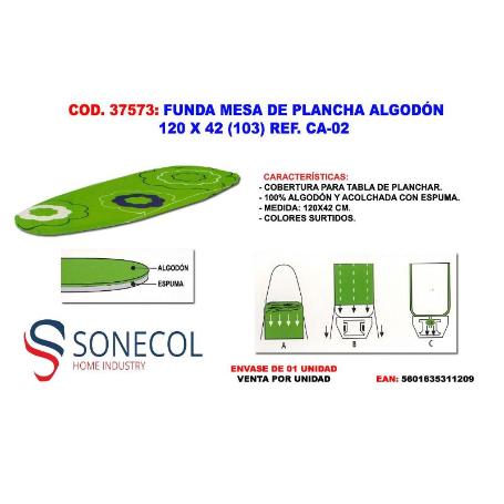 FUNDA MESA DE PLANCHA ALGODON 120 X 42 (103) REF. CA-02