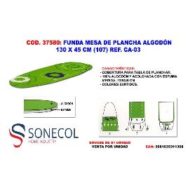 FUNDA MESA DE PLANCHA ALGODON 130 X 45 (107) REF. CA-03