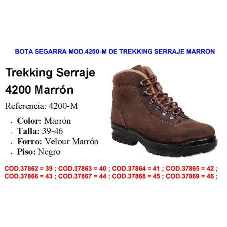 BOTA SEGARRA MOD.4200-M DE TREKKING SERRAJE MARRON TALLA 42