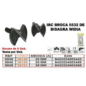 IBC 5-545 BROCA BISAGRA WIDIA 35 MM
