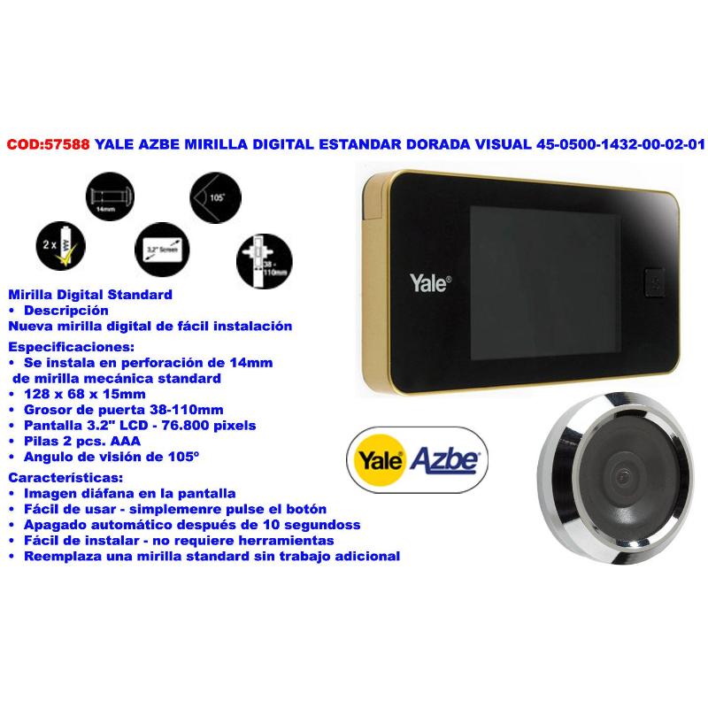 Comprar Mirilla digital electrónica plata AZBE YALE Online - Bricovel