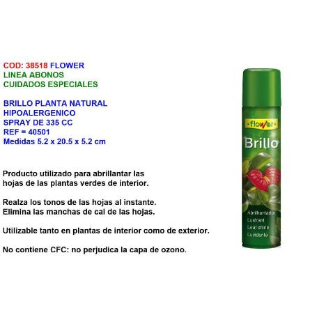 FLOWER BRILLO PLANTA NATURAL HIPOALERGENICO SPRAY 335 ML 40501