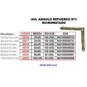 AVL ANGULO REFUERZO BICROMATADO 3   40X  40