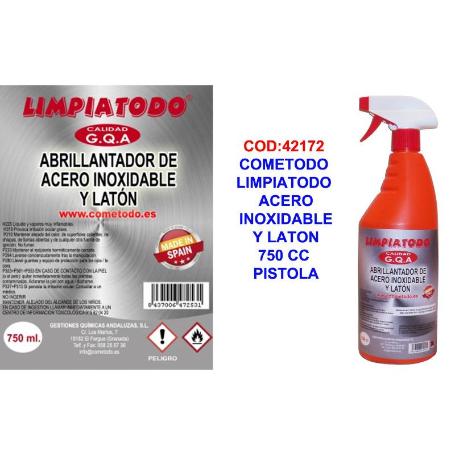 COMETODO LIMPIATODO ACERO INOXIDABLE Y LATON 750 CC PISTOLA