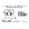 TALOX CACEROLA ACERO INOX 18-8 C-TAPA 22X  8 CM - 3,0 LT MOD 201