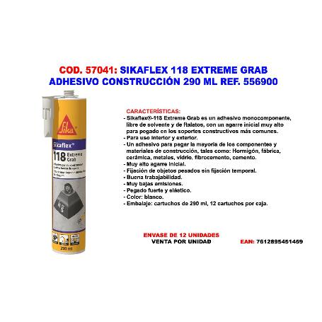 SIKAFLEX 118 EXTREME ADHESIVO CONSTRUCCION 290 ML  556900