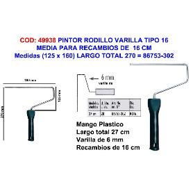 PINTOR MANGO VARILLA RODILLO MEDIA 16 125X160LARGO 270 86753-302