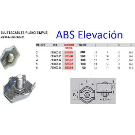 AVL SUJETACABLES PLANO SIMPLE 2 CINCADO 70000310