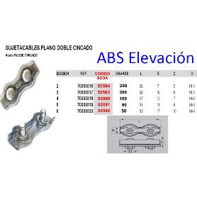 AVL SUJETACABLES PLANO DOBLE  3  CINCADO 70000317