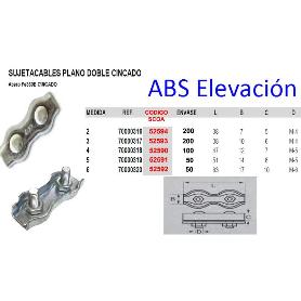 AVL SUJETACABLES PLANO DOBLE  2  CINCADO 70000316