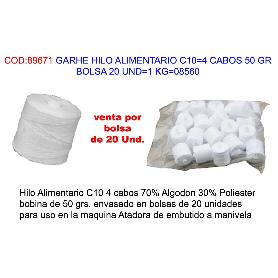 GARHE HILO ALIMENTARIO C10 4 CABOS 50 GR BOLSA 20 UND 1 KG 08560
