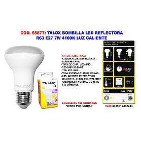TALOX BOMBILLA LED REFLECTORA R63 E27 7W 4100K LUZ NEUTRA