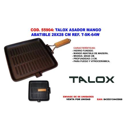 TALOX ASADOR MANGO ABATIBLE 28 X 28 T-SK-64W