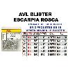 AVL BLISTER ESCARPIA ROSCA 16X30 ZINCADA  1946 (CAJA 15 UNIDADES)