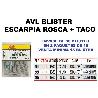AVL BLISTER ESCARPIA ROSCA ZINCADA + TACO 18X50 2028