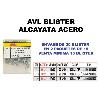 AVL BLISTER ALCAYATA ACERO 14X20 ZINCADA  1748 (CAJA 15 UNIDADES)
