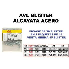 AVL BLISTER ALCAYATA ACERO 14X30 ZINCADA  1779 (CAJA 15 UNIDADES)