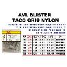 AVL BLISTER TACO GRIS NYLON 10 MM     3568 (CAJA 9 UNIDADES)