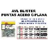 AVL BLISTER PUNTA ACERO 2,5X30 CABEZA PLANA ZINCADA  1625 (CAJA 15 UNIDADES)