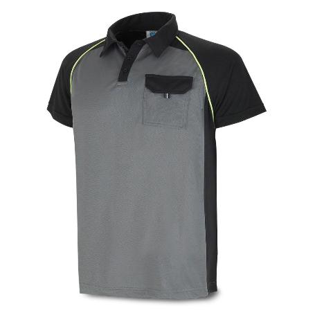 MARCA POLO M- CORTA ALTA TRANSPIRACION GRIS-NEGRO T-L 1288PTMCGN