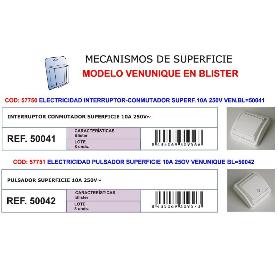 ELECTRICIDAD PULSADOR SUPERF.10A 25OV VENUNIQUE BL 50042-91842