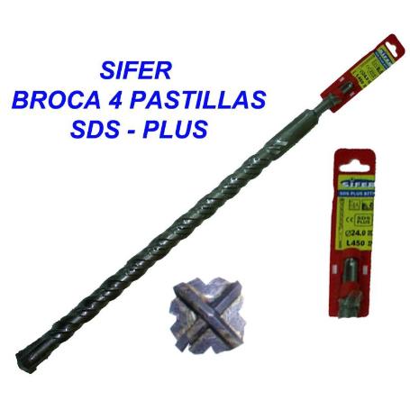 SIFER BROCA 4 PASTILLAS SDS-PLUS 10X210